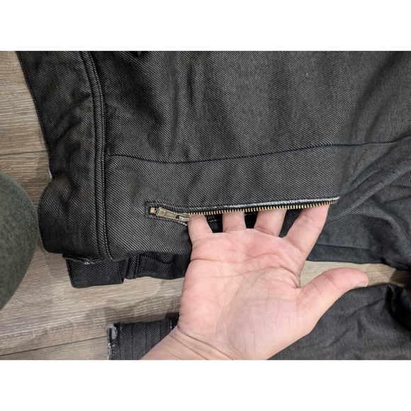 Rocawear Denim Company 2XL Black Moto-Style Jacket Asym Zip Streetwear Hip... - Picture 14 of 16